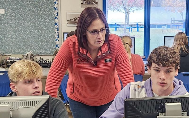 Pictured is Heather Crowl, Scholarship Coordinator for the Midland Area Community Foundation, during a recent trip to educate Gladwin High School students on the scholarship application process.