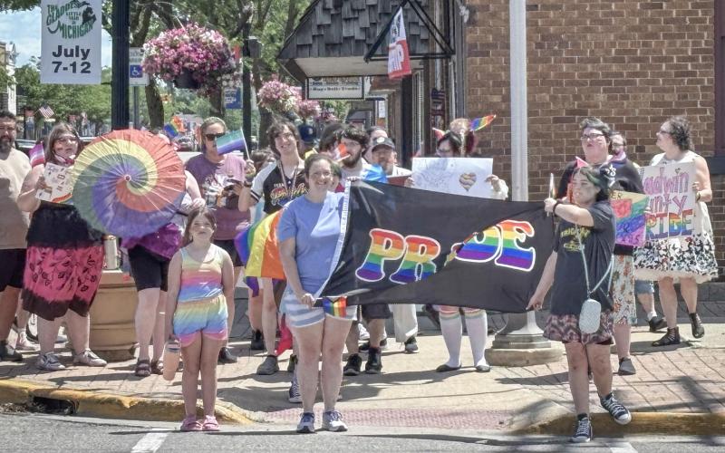 Parade participants are pictured at the June 28 event.