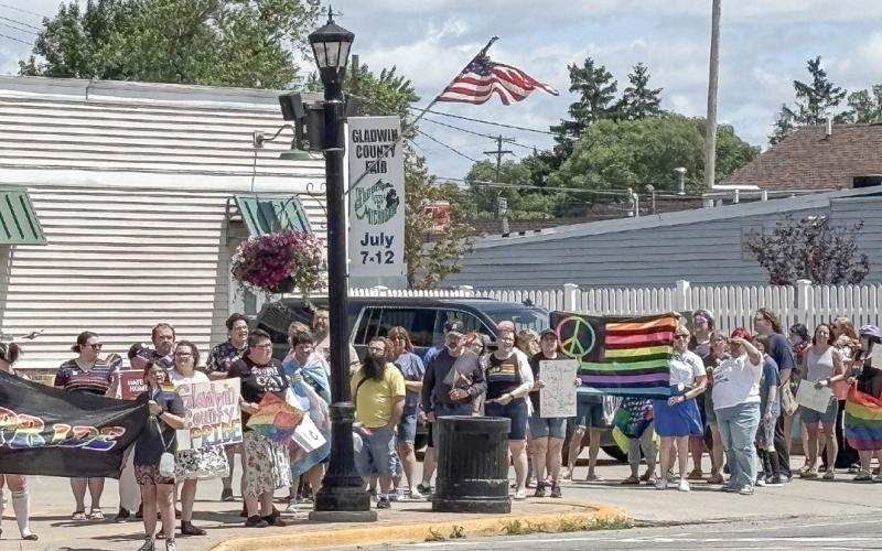 Pictured is the march in downtown Gladwin.