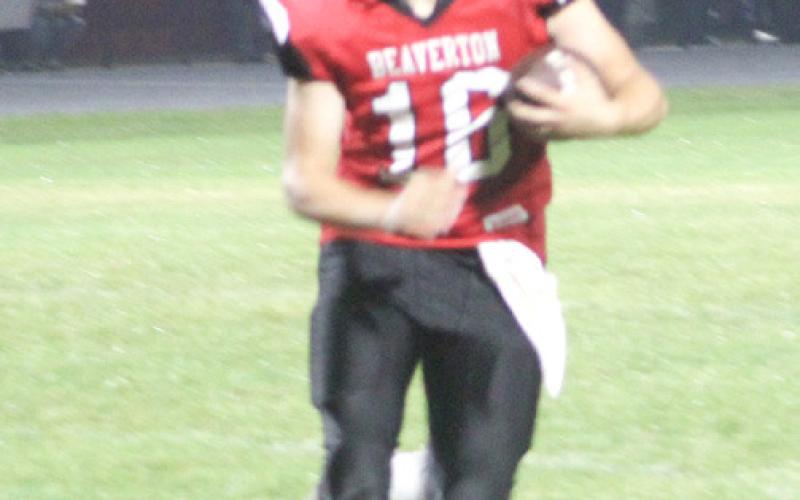 Beaverton quarterback Landon Love ran for one touchdown and passed for four more in Friday’s win.