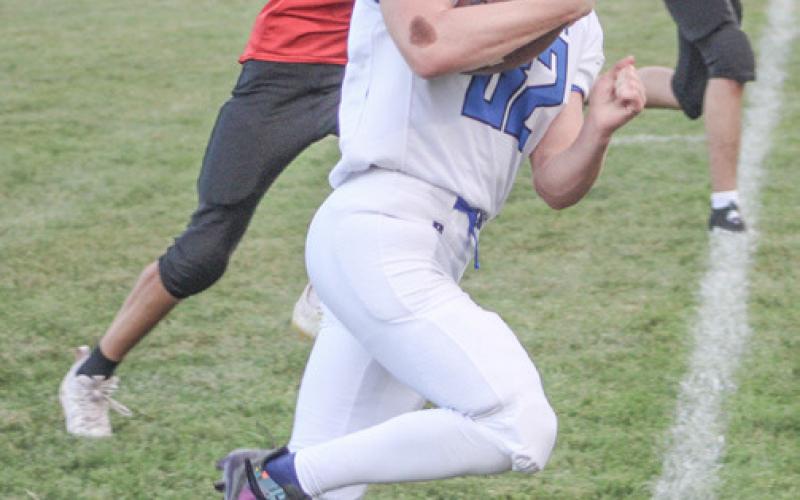 Brock Clever scored two touchdowns in Gladwin’s junior varsity victory last week.