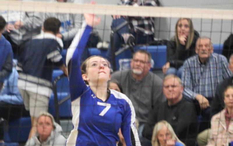 Gladwin’s Ansley Mausolf goes on the attack during last week’s Division 2 district semifinal victory over Clare.