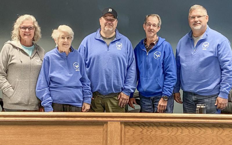 Pictured from left to right: WLPOA board members Karen Tiano, Jeannette Barrett, David Haupt, Mike Hermann, and Mark Fedewa.