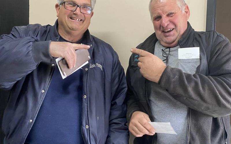 Dave DeLisle (left) and Troy Donn (right) came together to bring their contributions to Christmas Kindness.