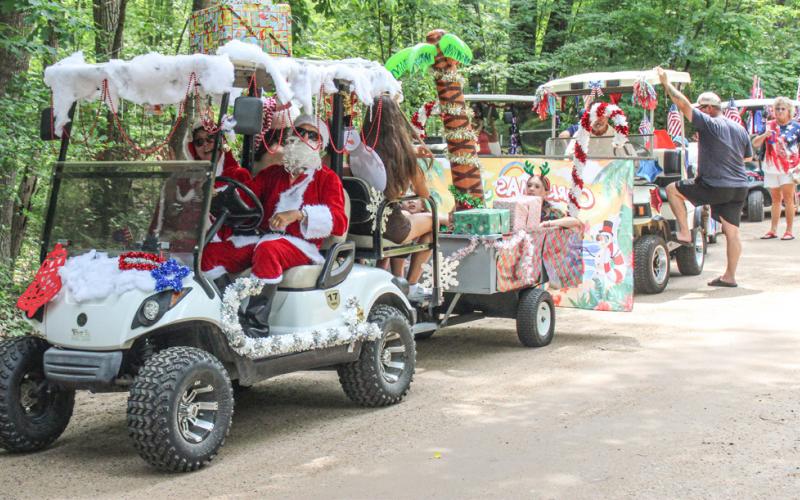 The eighth annual Wiggins Lake Golf Cart Parade was held on Saturday, July 1. Golf carts could be designed with any theme and there were prizes for first, second, and third place.