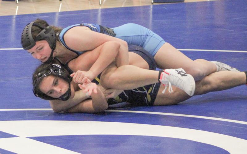 Abby Thume is one of four Gladwin wrestlers to qualify for the girls’ state finals, which will be held March 6-7 at Ford Field in Detroit.