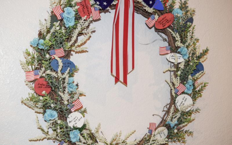 War wreath given to American Legion