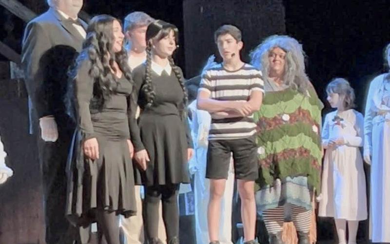Final scene in Act One of The Addams Family Musical, “Full Disclosure.”