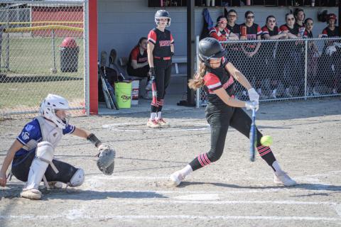 Beaverton’s Harper Pollard had three hits, including a triple, when the Beavers won the first game of last week’s doubleheader with Gladwin.