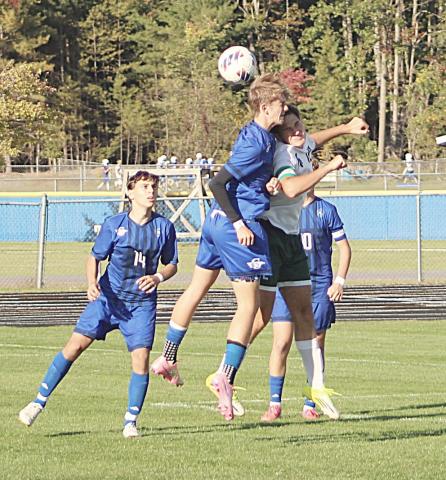 Gladwin’s Keaton Mausolf takes flight during last week’s victory over visiting Pinconning.