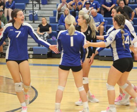 Gladwin players were dominant after the halfway point of the first set.