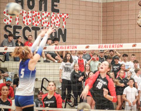 Beaverton’s Taryn Roberts had 28 kills and 20 blocks during a busy week for the Beavers leading into tonight’s Jack Pine Conference opener at Shepherd.
