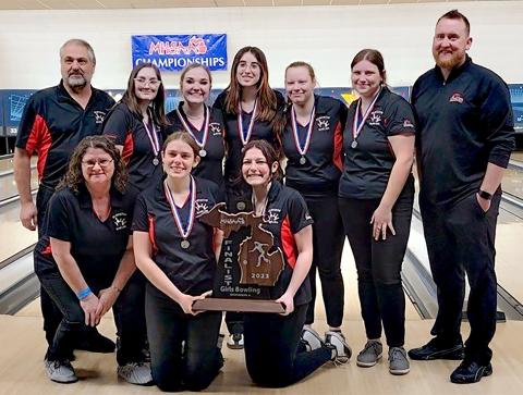 Lady Beavers place second in the state for Division 4 girls bowling