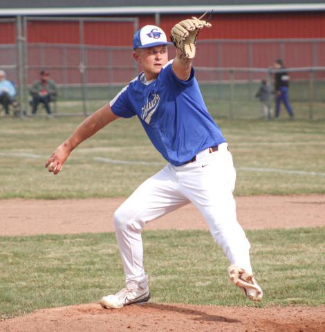 Gladwin’s Mason Meier pitched a shutout against Meridian last week in a doubleheader split.
