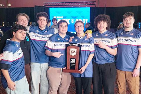Northwood University’s victorious Overwatch team.