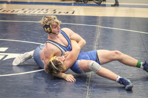 Gladwin’s Talan Goodwin went undefeated with four pins in a team tournament at Grayling on Saturday.