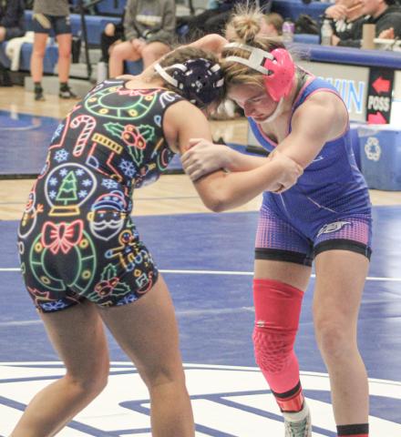 Gladwin’s Abby Thume won the gold medal at 120 Friday during an individual tournament hosted by the Flying G’s.