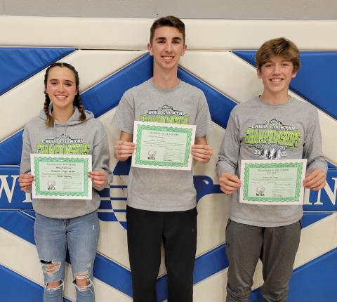 Abigail Robinson, Elijah Christensen and Seth Mead were recently awarded Academic All-State honors for Cross-Country. Not only are they great athletes, but awesome students as well!