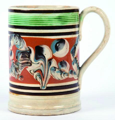 Antique mocha ware caught collectors’ attention in the mid-20th century. KOVELS.COM