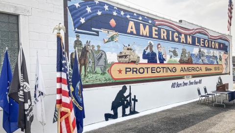 Legion Post 171 celebrates its new mural