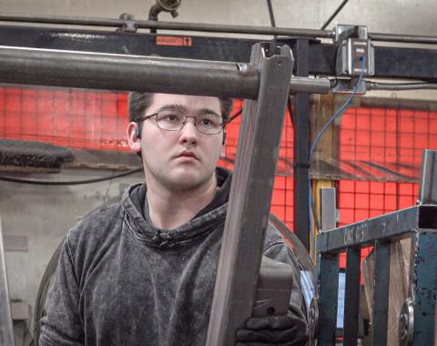 Clare graduate and two-year CTE Welding Technology student David Yoder has turned that experience into a leadership position at StageRight in short order.