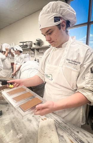 Bob Hunt, a Clare-Gladwin CTE student, takes his passion for cooking to the next level by learning advanced culinary skills at ProStart Summer Camp.
