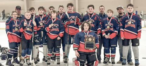 14U Bantams team is coached by Devin Woods and Jim Oard. Players are: Noah Bruursema, Gareth DeKraker, Hunter Eagan, Trinity Hair, Maddox Hart, Landon Jenkins, Calvin Knoerr, Cameron Oard, Maeson Russell, Bailey Snyder, Parker Woods, and Jacob Zeitz.