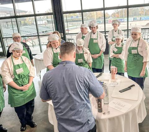 CTE Culinary Students had the opportunity to learn from industry experts, gaining valuable training that enhanced their culinary skills.