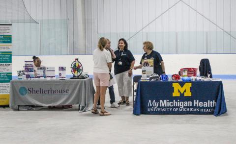 The Gladwin County Health and Wellness Fair took place on Saturday, August 19. The fair went from 10 a.m. to 1 p.m. at the Gladwin Community Arena. Representatives from a variety of health services in Gladwin were available for the public to speak with, including MyMichigan Health, Shelterhouse, the Gladwin Conservation District, and the Gladwin County Veteran’s Affairs to name a few.
