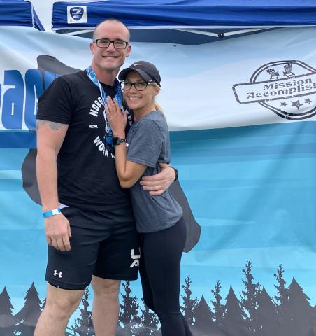 Jeremy Dicken participates in swim around Mackinac Island