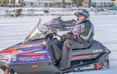 90 YEARS YOUNG AND STILL SNOWMOBILING