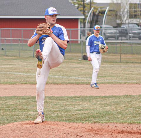 Gladwin’s Mason Meier made enough big pitches to get the win against second-ranked Standish Friday night.