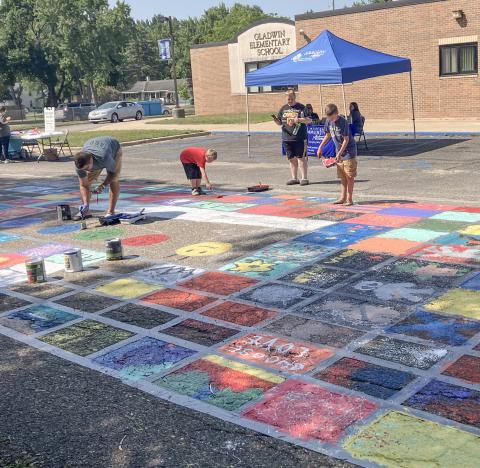 Paint the Pavement brightens street corner