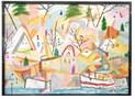 First Place painting titled, “Harbor Springs” by Judith DeBolt of Gladwin.