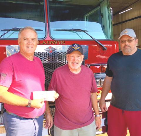 Masons donate to fire safety open house