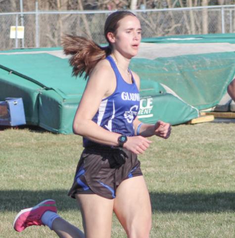 Gladwin’s Abby Robinson ran to a school record in the 400 meters at a meet last week at Ogemaw Heights.