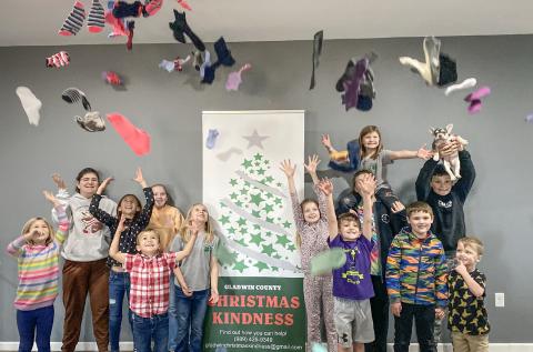 Country Blend 4-H Club collects socks for “Socktober”
