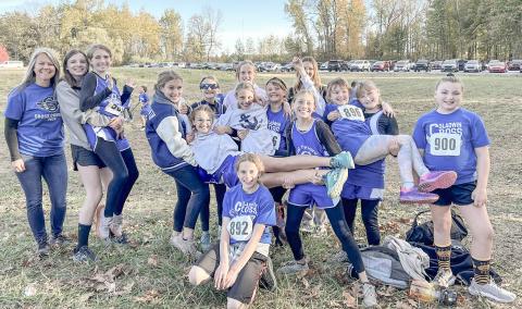 Gladwin Intermediate School (GIS) and Gladwin Junior High School (GJHS) Cross Country Girls teams.