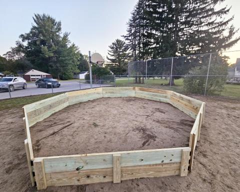 Ball pit constructed