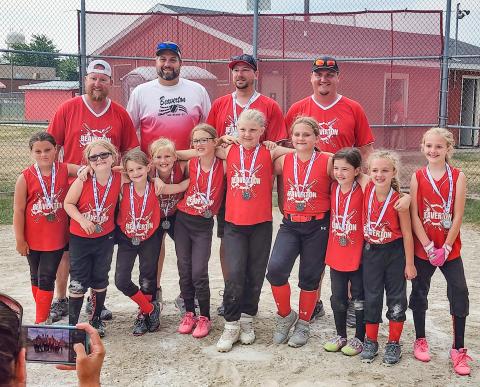 Beaverton 8U Girl’s took second place in the Beaverton Tournament this past weekend after losing to a very tough Bullock Creek team. The girls played their best and we are very proud. Pictured in back row, left to right, coaches: Jason Anderson, Adam Dillon, Lance Tenwalde, and Mike Silvers. Front row, left to right: Brynlee McDonald, Brynlee Anderson, Tabatha Wheeler, McKinley Silvers, Nevaeh Lewis, Liberty Dillon, Brezlyn Tabaszewski, Amelia Griffin, Reggie Lang, and Addy Tenwalde.