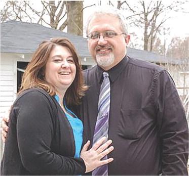 Gladwin Area Community Band director Ed Falls (right) and his wife Tammy Falls (left).