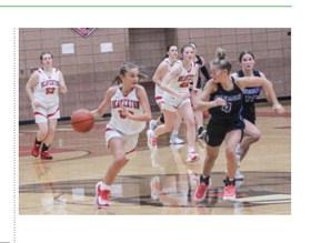 Beaverton’s Myah Hubble leads the break as the Beavers open the season with a victory over Coleman.