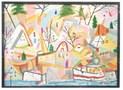 First Place painting titled, “Harbor Springs” by Judith DeBolt of Gladwin.