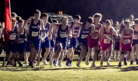 Beaverton and Gladwin Cross Country runners took part in the 11th annual Under the Lights Invitational at St. Johns High School Friday night, August 18. St. Johns cross country coach Bob Sackrider believes his school is the only one in Michigan that has a night race. PHOTO BY LEON LANGRIDGE