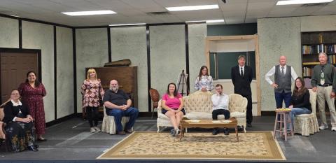 Cast members left to right are: Kim Shea, Kate Smith, Brielle Dick, Steve Levine, Keara Hopkins, Lora Perkins, Justin Marchington, Dave Minor, Bill Mason, Tina May, and Kevin Allen.
