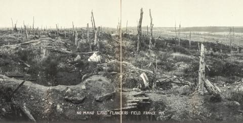 Trenches and No Man’s Land at Flanders Fields. Flanders Fields is a common English name of the World War I battlefields in an area straddling the Belgian provinces of West Flanders and East Flanders as well as the French department of Nord, part of which makes up the area known as French Flanders. WIKIPEDIA