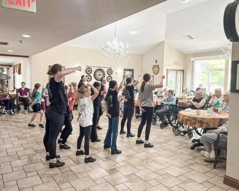 Gail Wildfong School of Dance entertained residents at The Brook in Gladwin.