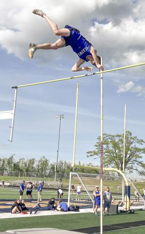 Gladwin pole vaulter Drake Ross soared to All-State honors at the Division 2 MHSAA Finals Saturday at Hamilton.
