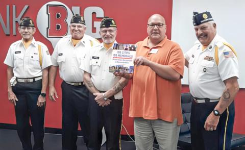 Gladwin American Legion, Post 171, presented “100 Cities, 100 Memorials” to the Gladwin County District Library. GLADWIN COUNTY