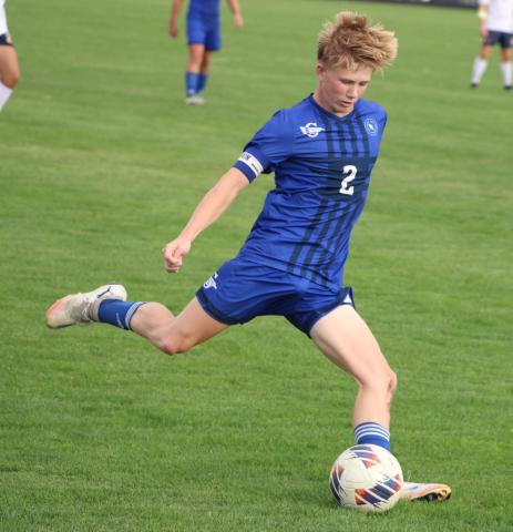 Brady Demory scored the only goal in Gladwin’s victory over Pinconning in the regular season finale last week.